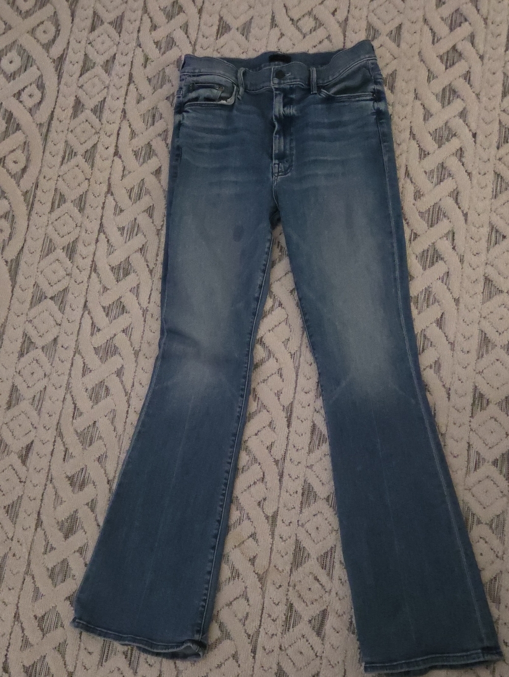 Mother Weekender Skimp Jeans We The Animals Wash High Waisted Stretch Denim 31